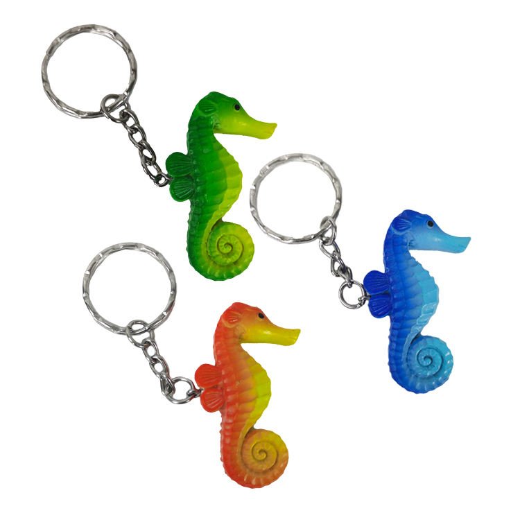 Resin Seahorse Keychain