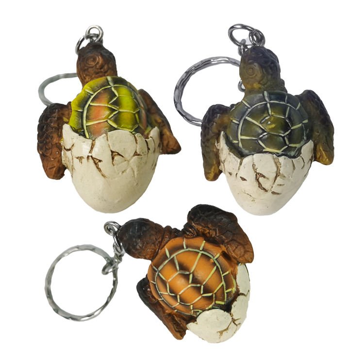 Resin Baby Turtle Keychain