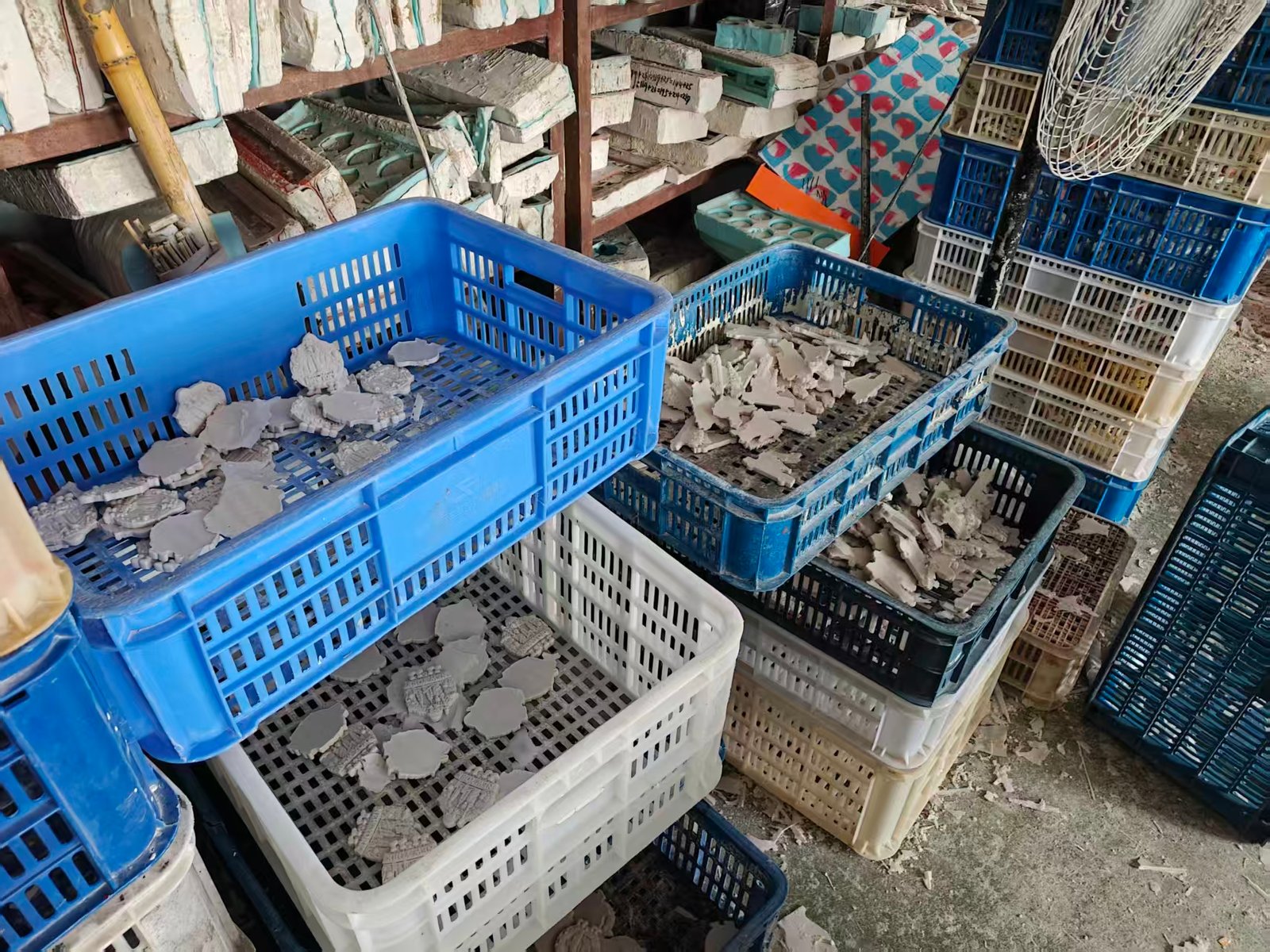 Resin bobblehead castings in our Quanzhou workshop